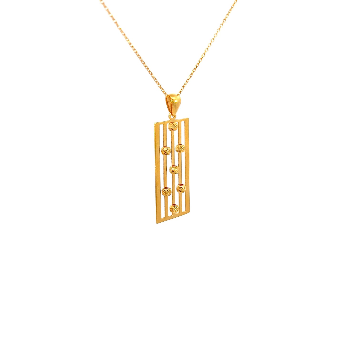 Music note necklace 21k gold