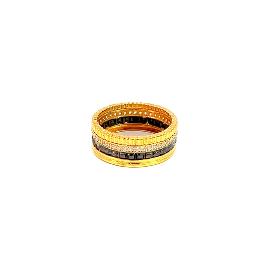 Four layers 21k gold ring