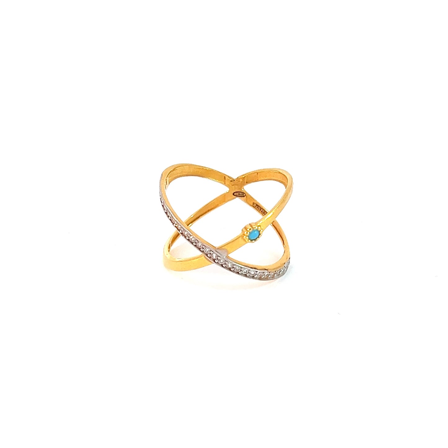 X ring 21k gold