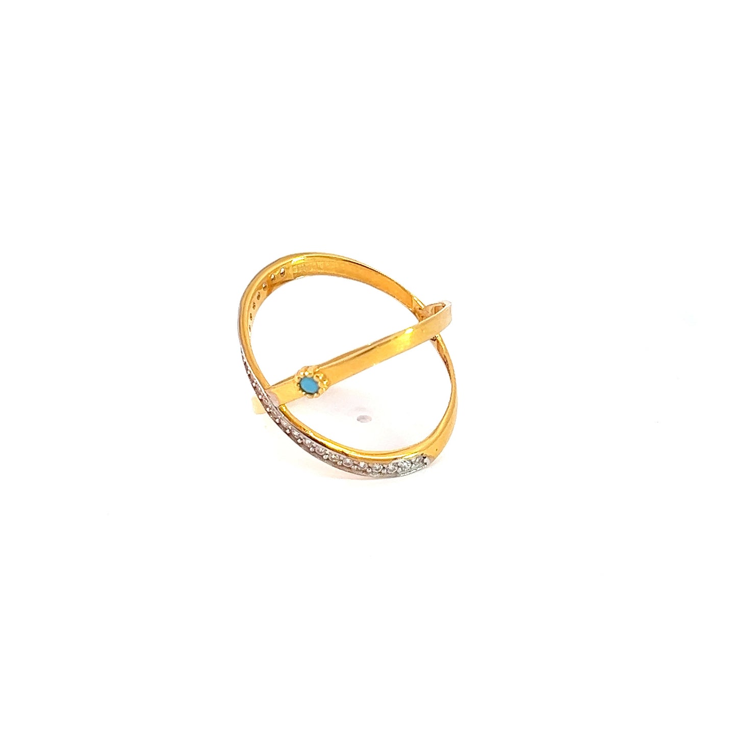 X ring 21k gold