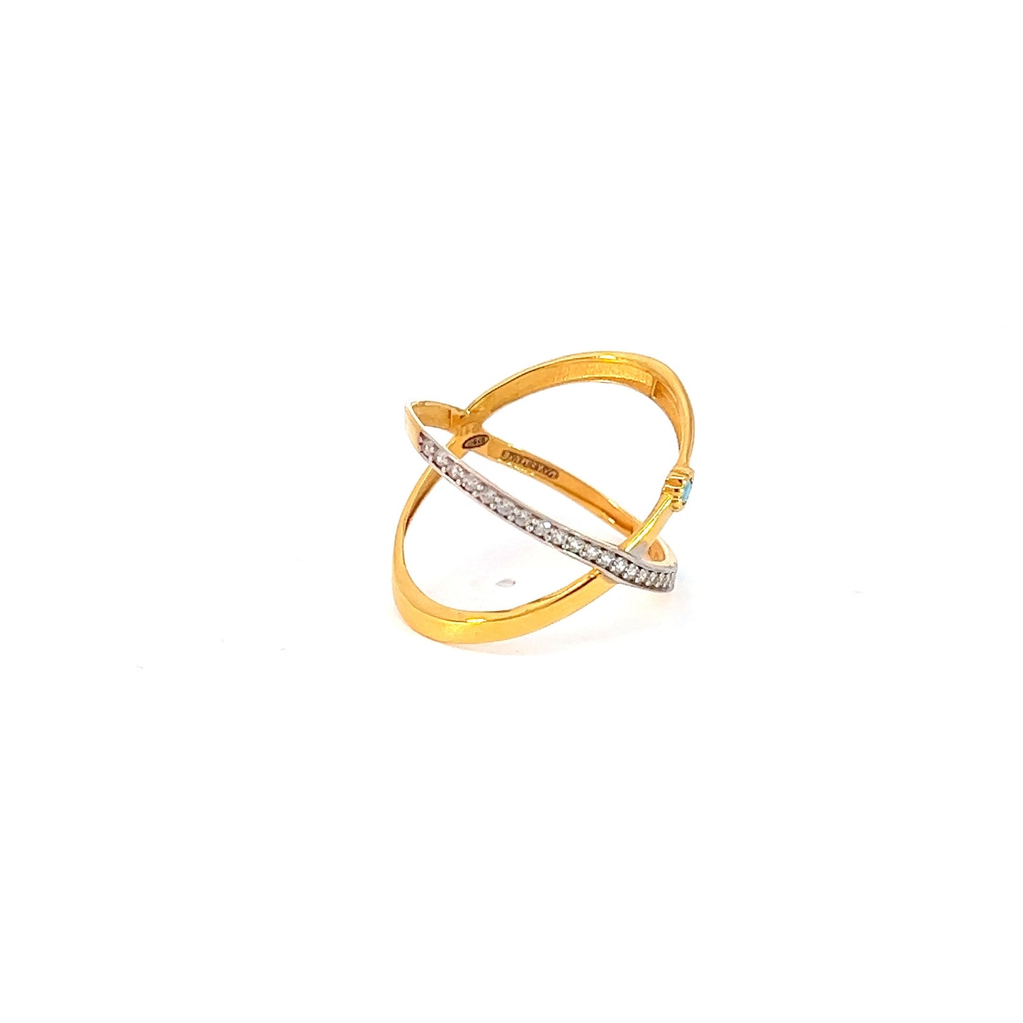 X ring 21k gold